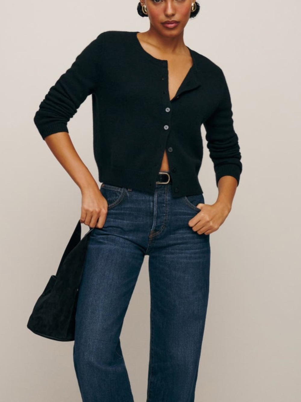 NWT Reformation Clara Cashmere Crew Cardigan